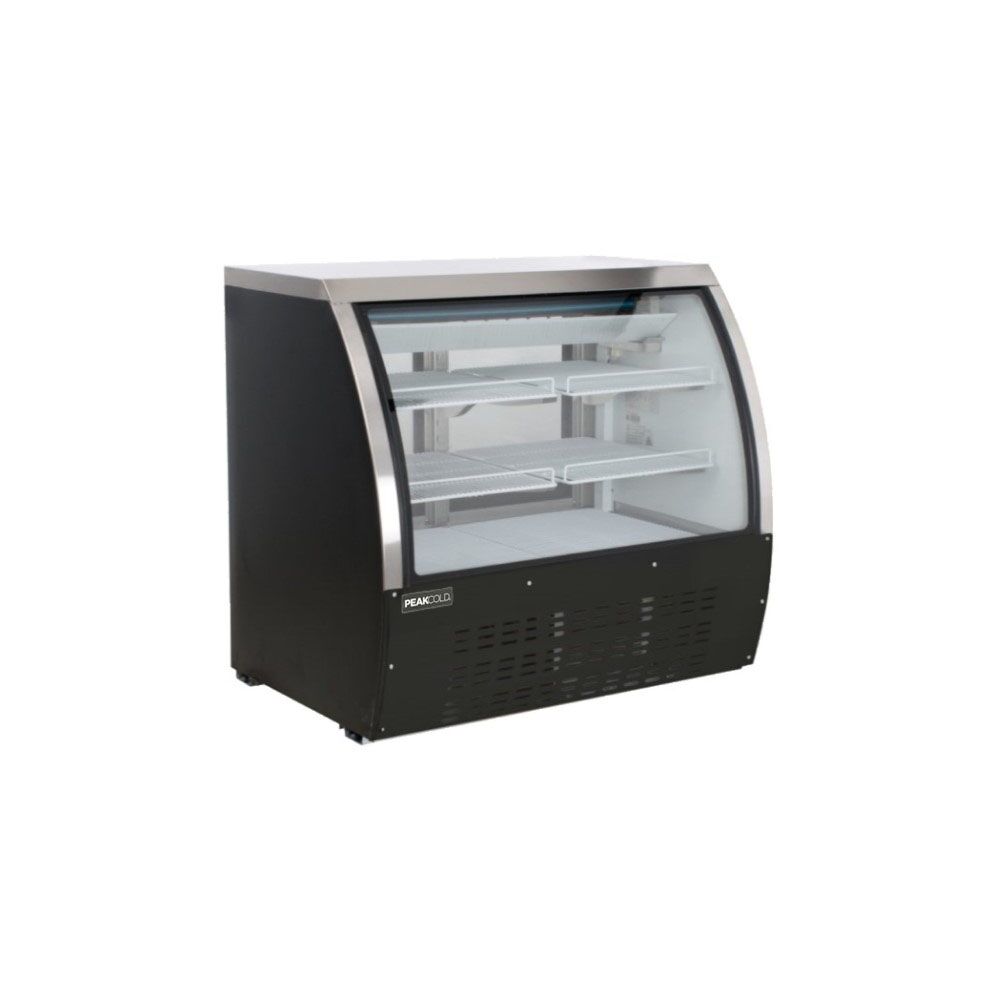 PeakCold Stainless Steel Curved Glass Deli Case – 64″
