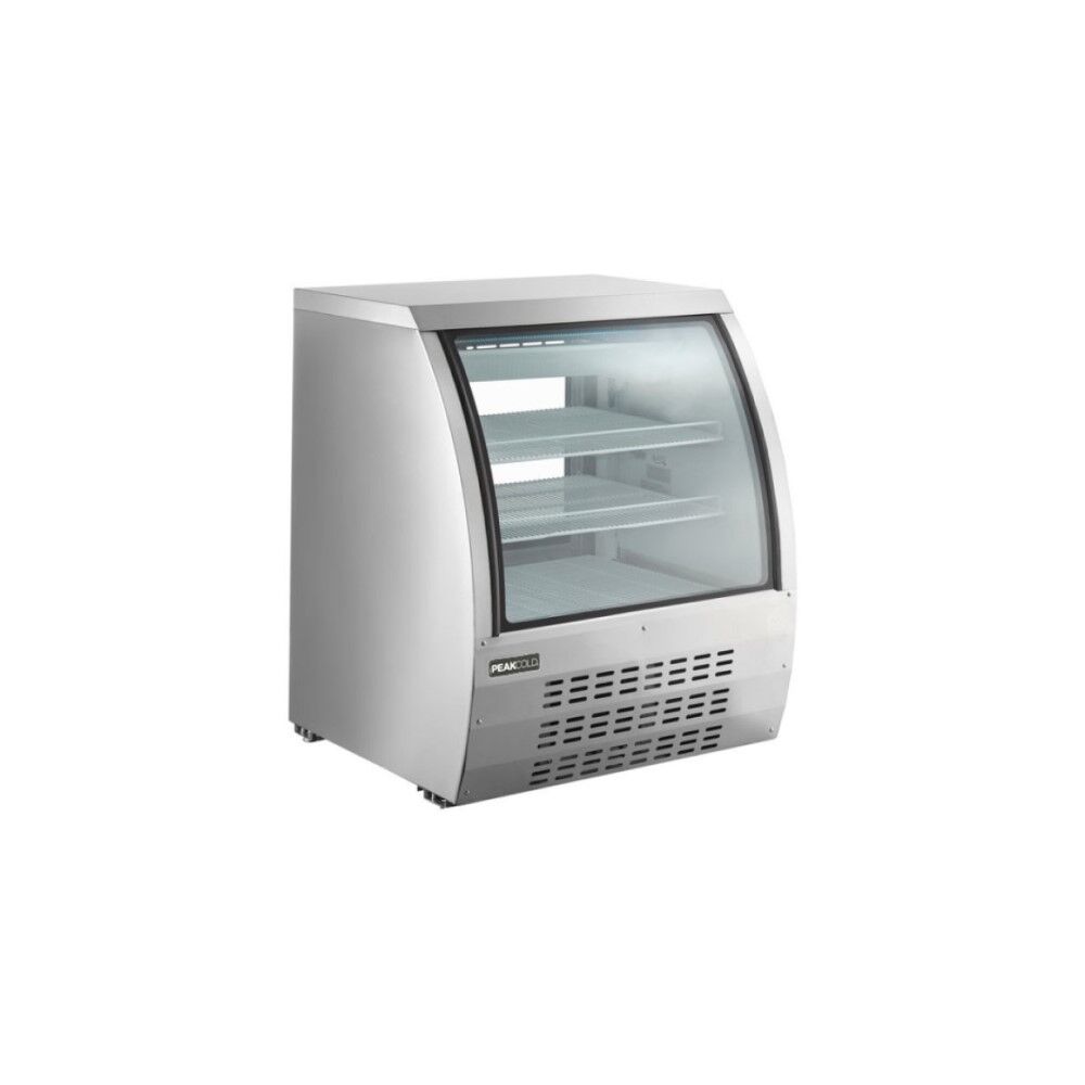 PeakCold Stainless Steel Curved Glass Deli Case – 64″