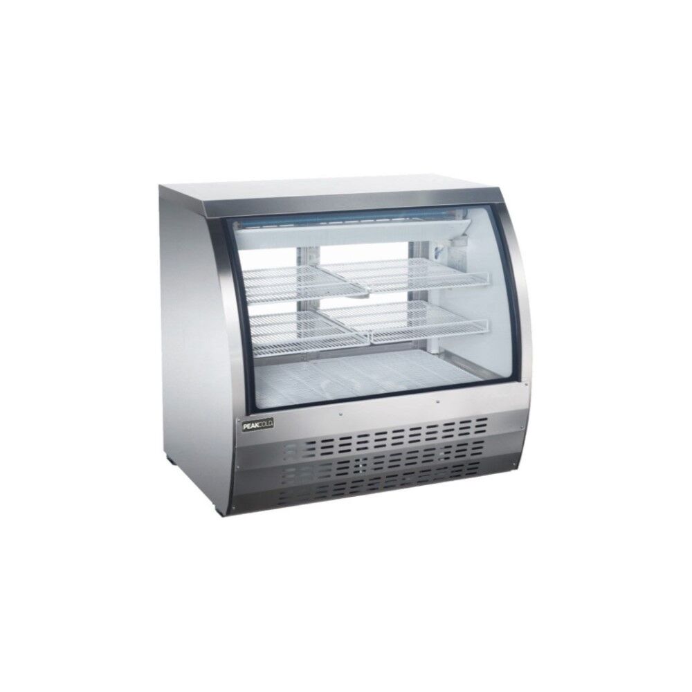 PeakCold Stainless Steel Curved Glass Deli Case – 64″