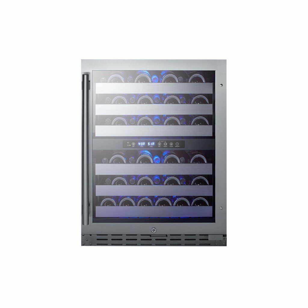 Summit 24" Wide Dual Zone Wine Cooler, Wine Cooler  - Iron Mountain