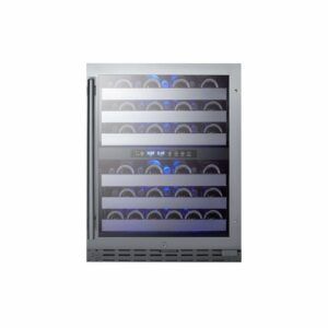 Summit 24" Wide Dual Zone Wine Cooler, Wine Cooler  - Iron Mountain