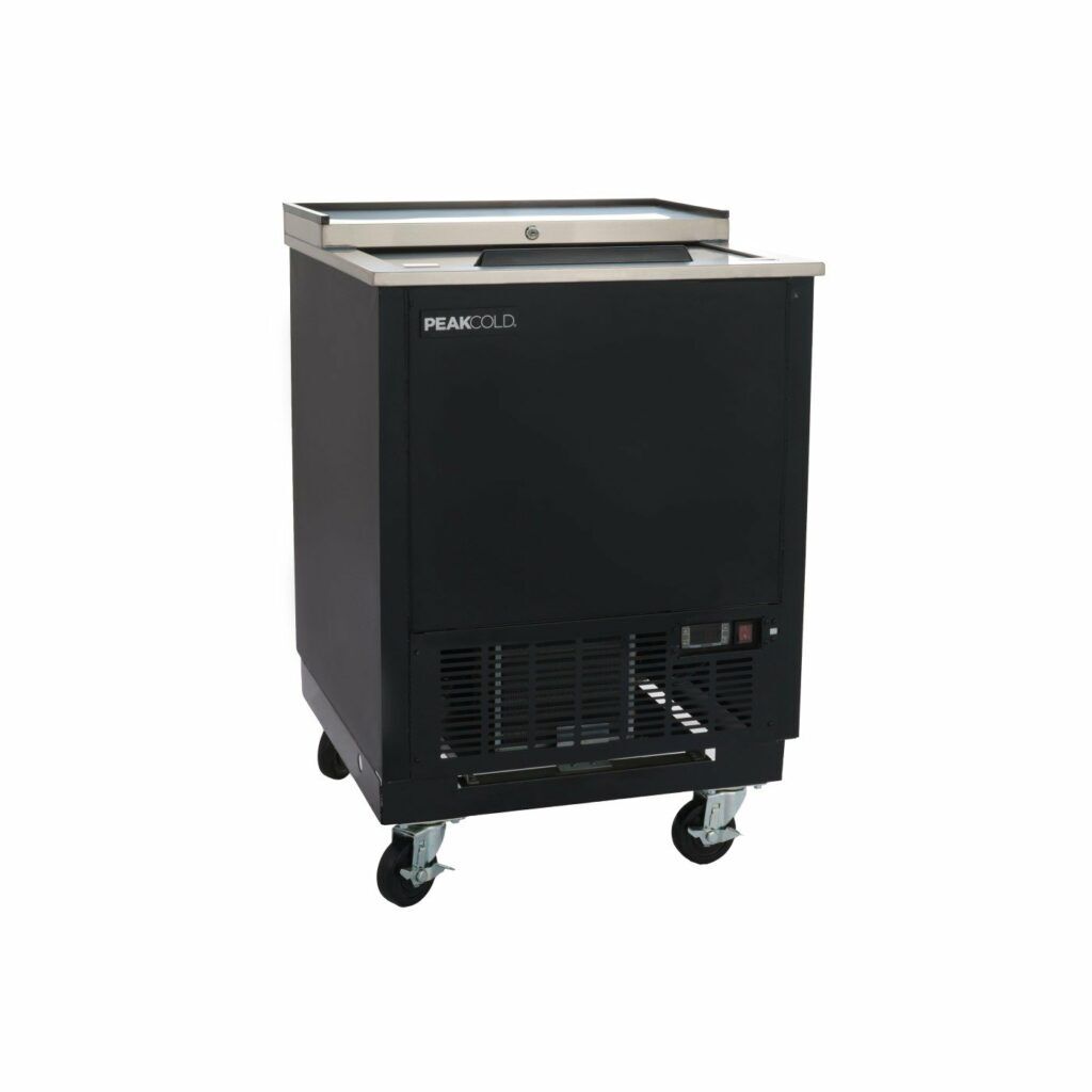 PeakCold Glass Froster Back Bar Freezer - Black