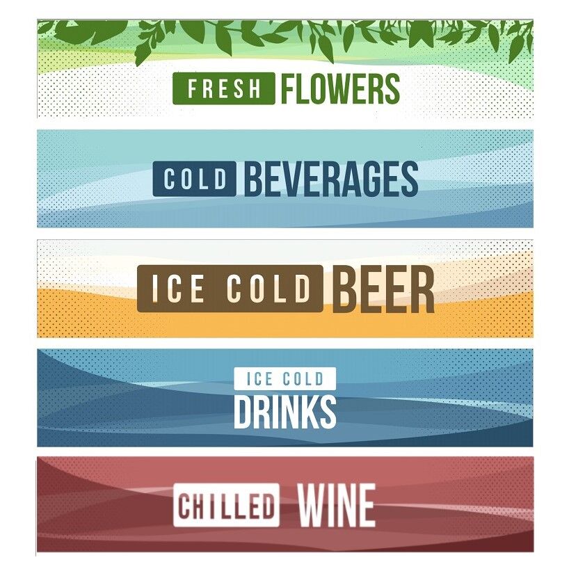 Vinyl Canopy Decal for 2 Door Display Cooler - Samples