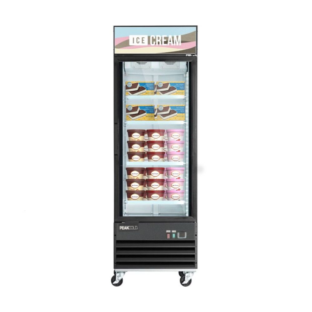 PeakCold Ice Cream Display Freezer – 23 CU Ft.