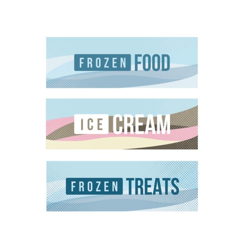 Vinyl Canopy Decal for Display Freezer Canopy - Samples