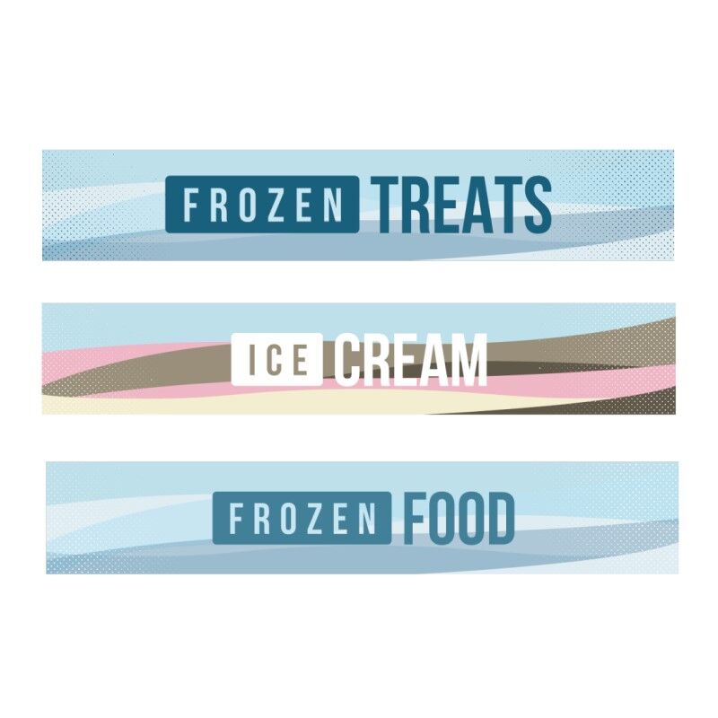 Vinyl Canopy Decal for 2 Door Display Freezer